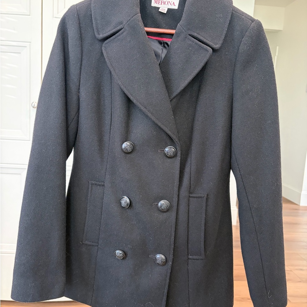 Merona Women's Classic Black Peacoat